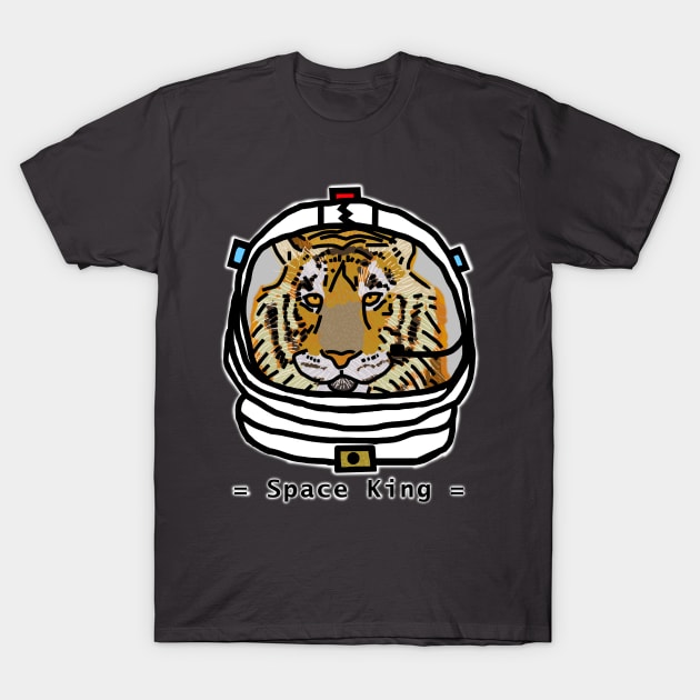 Spaceman Portrait of a Space Tiger T-Shirt by ellenhenryart